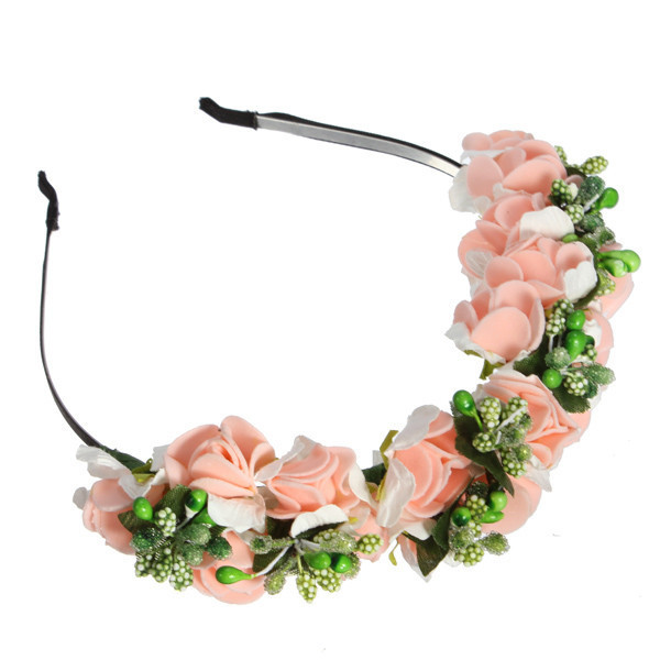 Korean DIY bride wedding tiara flower travel photographs pictorial hair bands