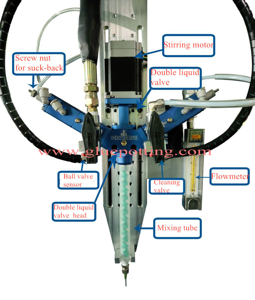Electric Driven 2-Part Glue Mixing and Potting Machine for Programmable Resins Control