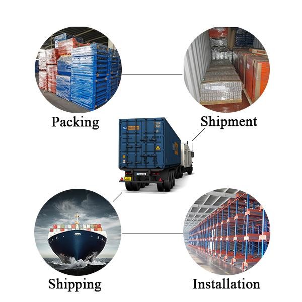 Q235B Steel Material Drive In Racks Design , Drive Through Pallet Racking Customized Size