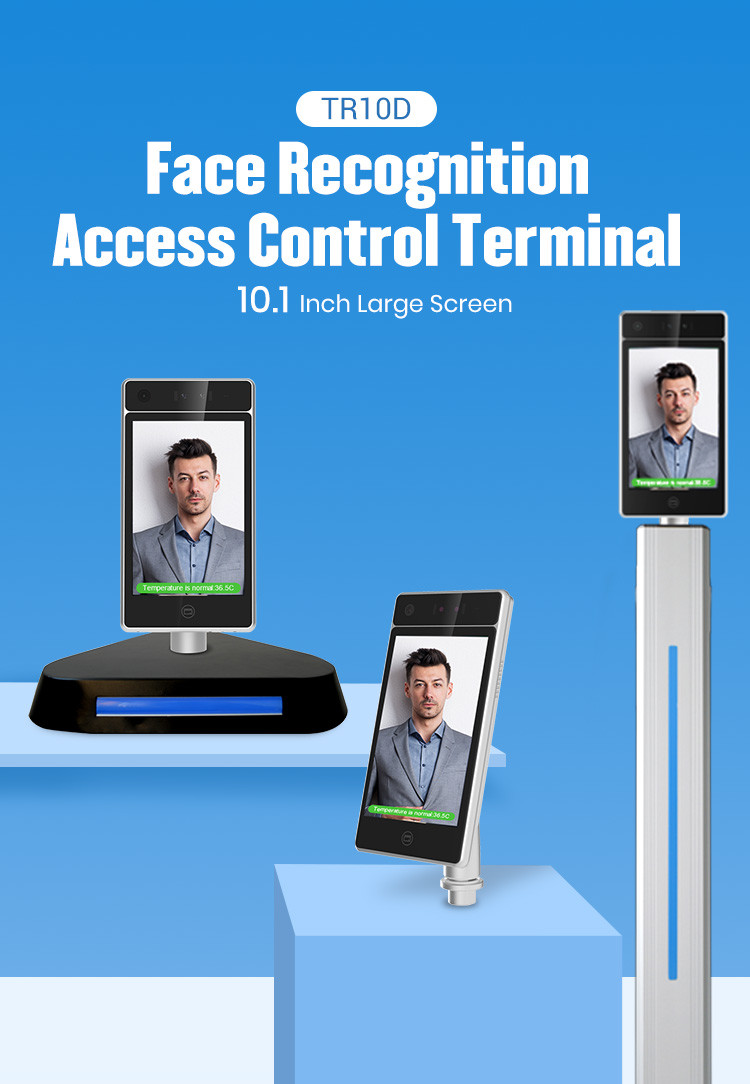 WIFI 0.3m - 1.5m Face Detection Device , 10.1 inch Face Recognition Scanner