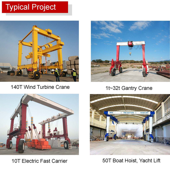 BH Side Lifting Rubber Tired Mobile Gantry Cranes RTG For Lift Boat 2