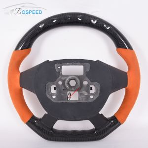 Orange Alcantara Ford Carbon Fiber Steering Wheel Gloss Black Raptor