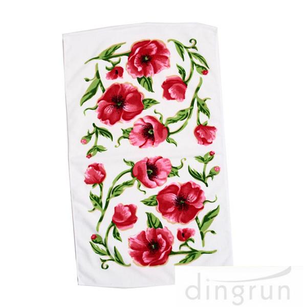 Quality Super Houseware Flowers Custom Microfiber Towels Fast Dry Environment Friendly for sale