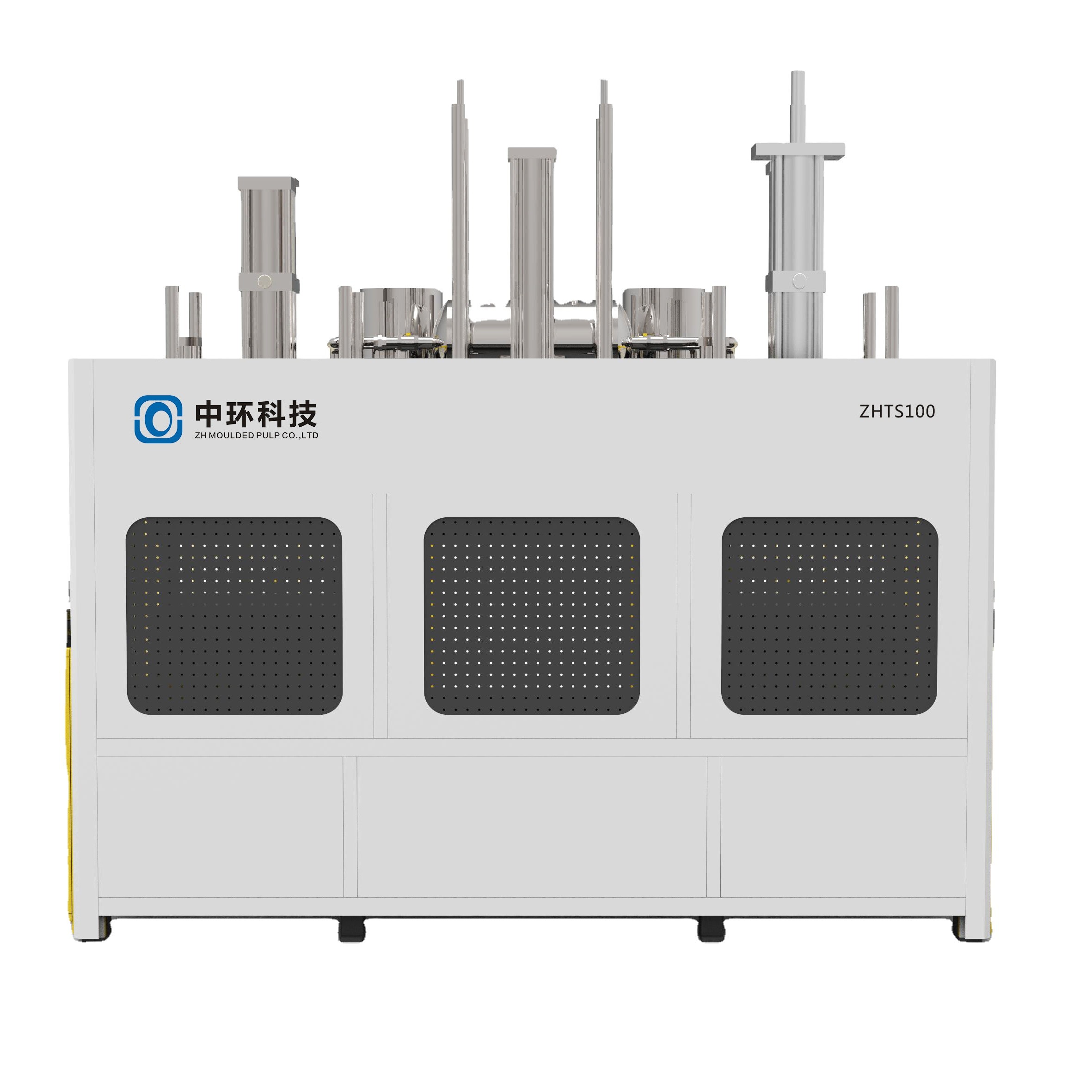 Sugarcane Use Paper Pulp Moulding Machine , Plate Thermoforming Machine 30kw