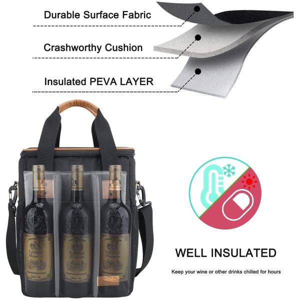 Oxford Insulated Backpack Cooler Bag Bottle Beer Wine Cooler Backpack 10X6X13"