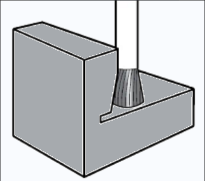 SN-2M Inverted Cone Burr - 90° Draft Angle Cleaning Tool
