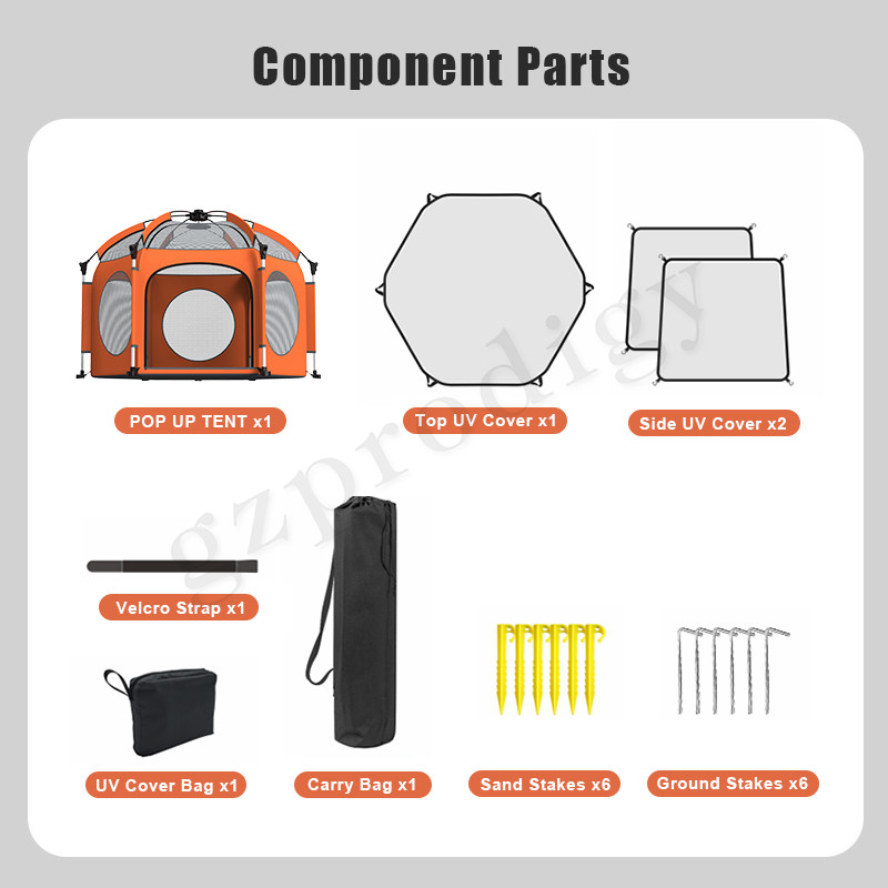 Easy Take Out Portable Pop Up Play Tent Folding Traveling Customized