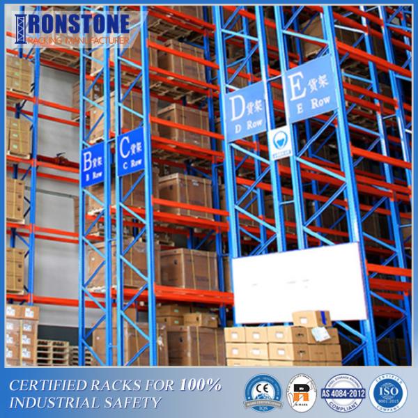 Quality High Bay VNA Warehouse Pallet Racking With High Storage Density for sale