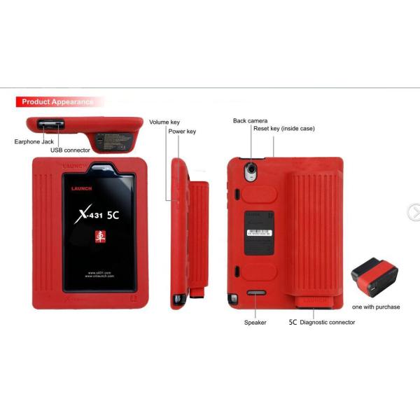 Original Launch X431 5C Pro Wifi/Bluetooth Tablet Diagnostic Tool Full Set Online Update