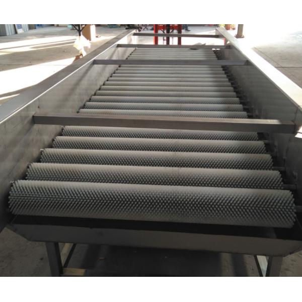 High Efficiency Cylindrical Roller For Fruit&Vegetable Cleaning Brush Galvanized Metal Yellow Green