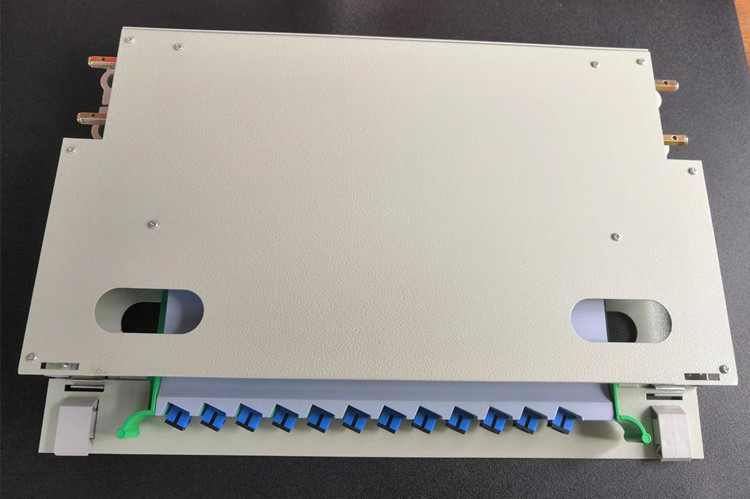 1U ODF Patch Panel Rack Mount Distribution Frame 12 Core Fiber Patch Panel SM