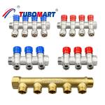 Brass Pex Water Distribution Manifold 2 - 12 Outlets Pex Plumbing Manifold