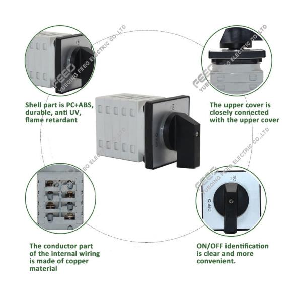 Flame Retardant 8000V DC Solar Isolator Switch For Inverter