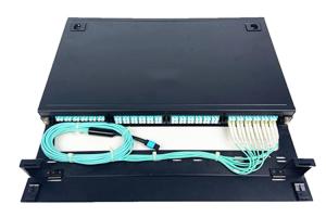China 96 Cores Fiber Optic MPO MTP Patch Panel LC Connector Fiber Patch Panel on sale