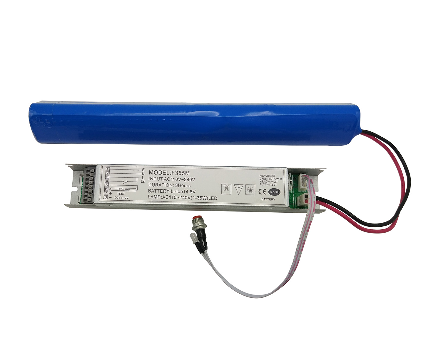 Li-Ion Battery Rechargeable Emergency Conversion Kit 1-3 Hours Emergency Time F355M