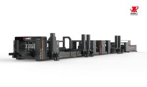 Single Automatic Folder Gluer Stitcher 1200/Min PLC Controlled Black 75kw