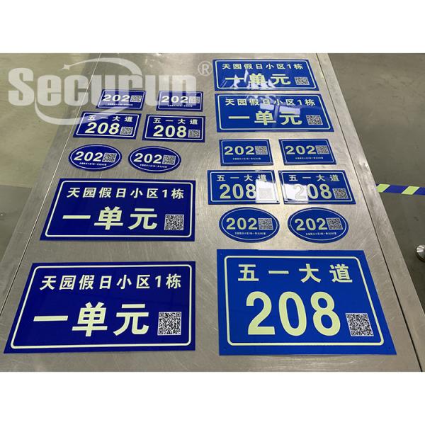 Quality Weatherproof Aluminum Reflective Address Numbers Signs For Building Apartment for sale