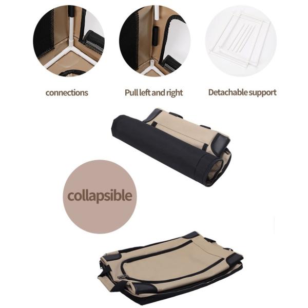 Convenient and Portable Oxford Fabric Folding Pet Crate Kennel Carrier Bag with Removable Bracket