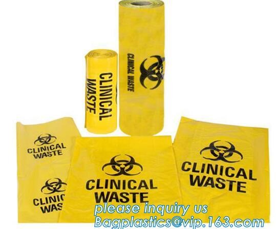LDPE biohazard waste bin bags disposable medical autoclave bags, biohazard specimen bag plastic adhesive flat bag, bagea