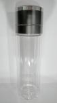 Largesize Glass Water Bottle Stainless Steel Push Opening With Cloth Sleeve