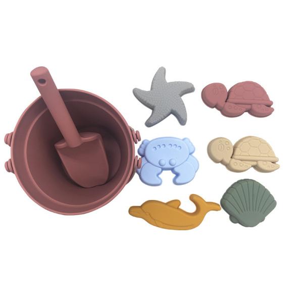 Quality Unisex Child Summer Silicone Sea Sand Bucket Set For Beach for sale
