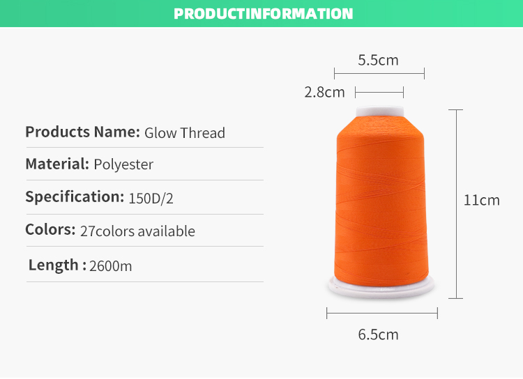 120D/2 150D/2 300D/2 Polyester Color Changing Embroidery Thread for Machine Embroidery