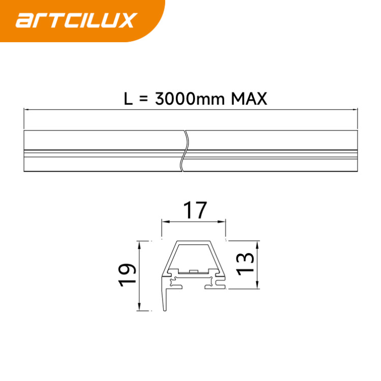 PC Alu Material Cabinet LED Light with High Color Rendering Index RA≥90 Adhesive Installation Method and Length 1500mm