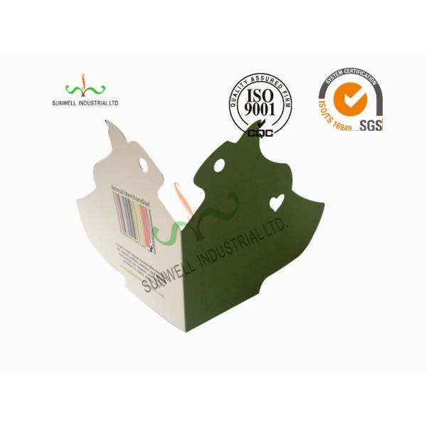 Laser / Straight Cut Design Clothing Hang Tags Foldable Eco Friendly