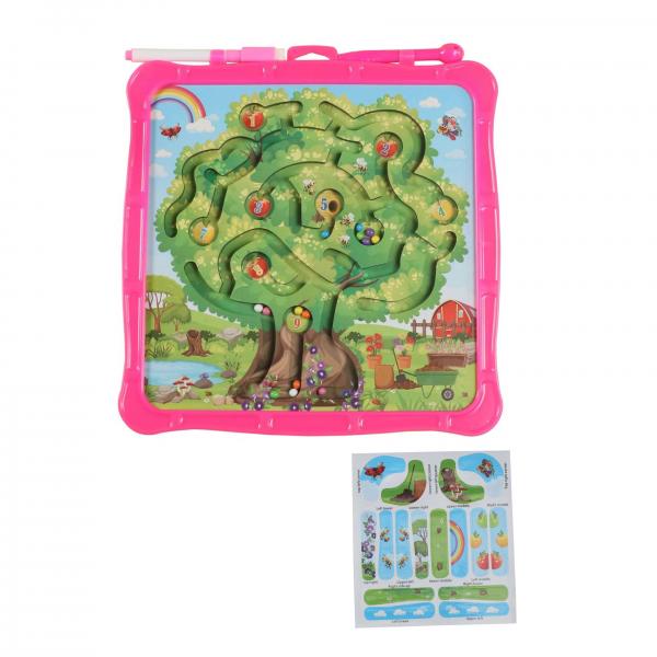 Quality Apple Tree Magnetic Color Maze Puzzle Drawing Board Toy for sale