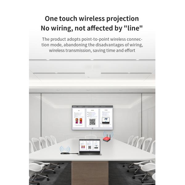 3840 X 2160P Wireless Collaboration System Usb Transmitter WiDi 50 M For MAc