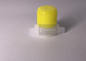 China PE Material Yellow Color Spout Cap Manual Filling Machine 16mm Diameter wholesale