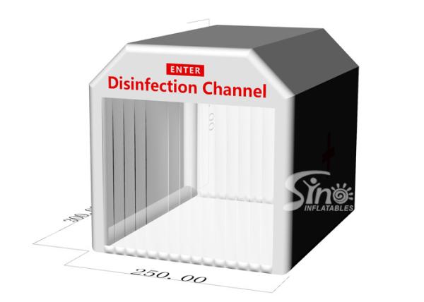 Quality Fast Setup Portable Sterilisation Inflatable Disinfection Channel Tent For Intalling Emergency Sanitizing Spray System for sale
