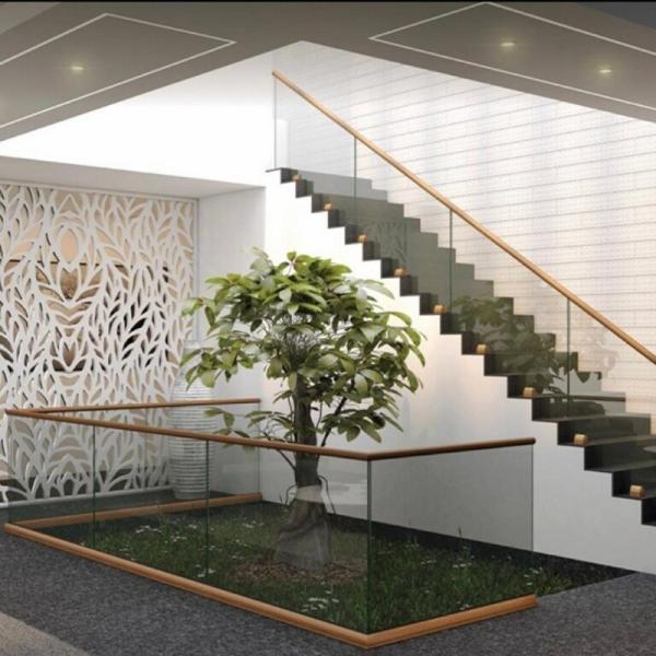 Quality Indoor Balcony Glass Railing Minimalism Style Customization for sale