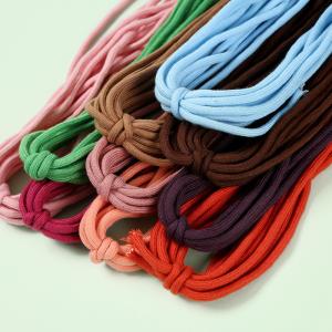 China Blue Brown 6mm Braided Cotton Rope For Garment Drawstring wholesale