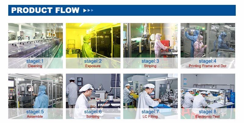 Small Size Transparent LCD Module , 128x64 Dots COG Lcd Display
