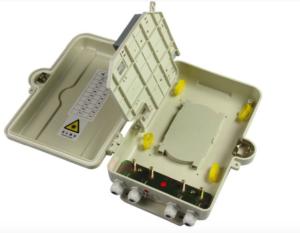 Plastic SMC 16 Core SC Fiber Distribution Box Waterproof FTTH PLC Splitter Box