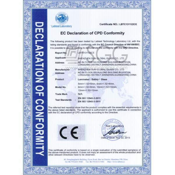 laminated glass milky white 8.38mm