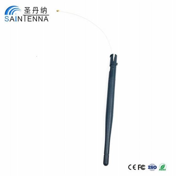 Quality 2.4G 2.5G single band wifi rubber antenna black for sale