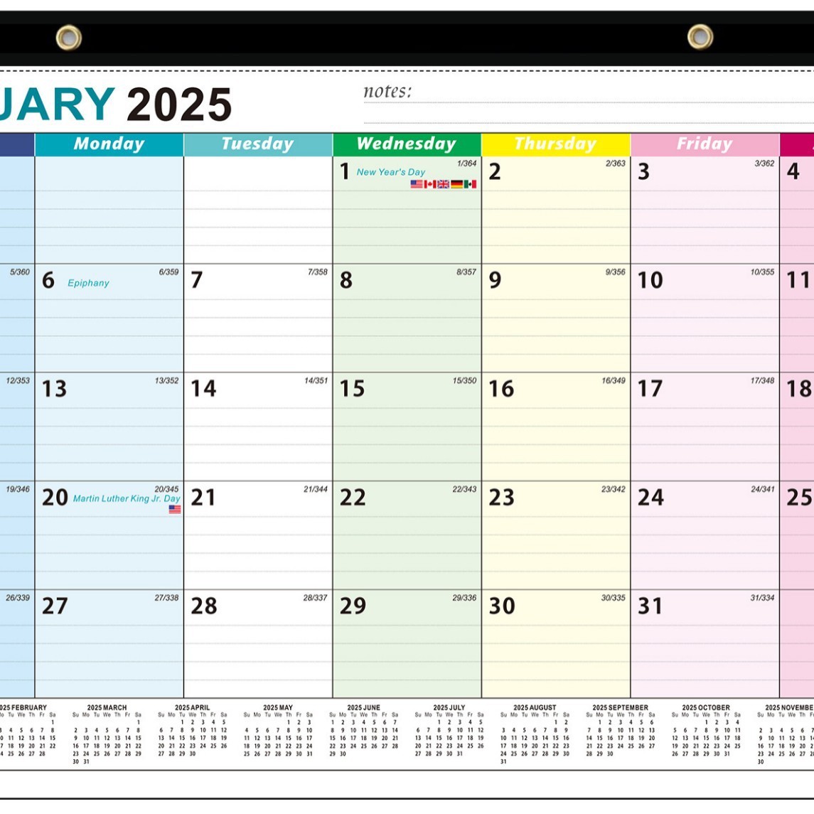 Personalized Calendar Printing with Glossy Paper Type Add Personal Dates And Events Personalization