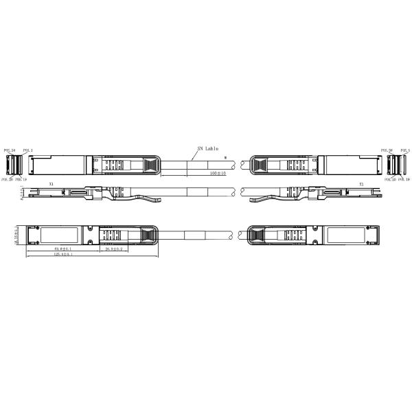 100G QSFP28 to QSFP28 Passive Direct Attach Copper (DAC) Twinax Cables 0.5m-3m for data center