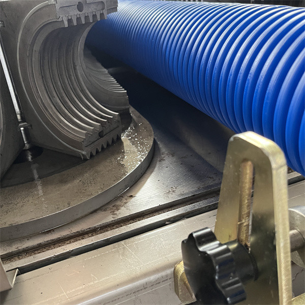 High Speed PE Double Wall Corrugated Pipe Machine Low Noise For Drainpipe