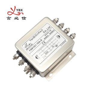 China 10A High Frequency 300MHz Three Phase Filter M4 Screw Output EMI/RFI Filter wholesale