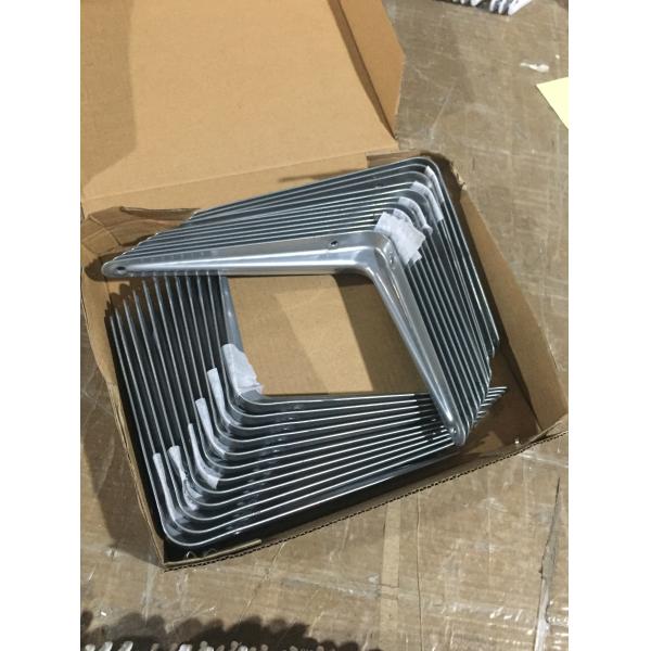 Grey Color Corner Shelf Bracket , Metal Angle Brackets OEM Available