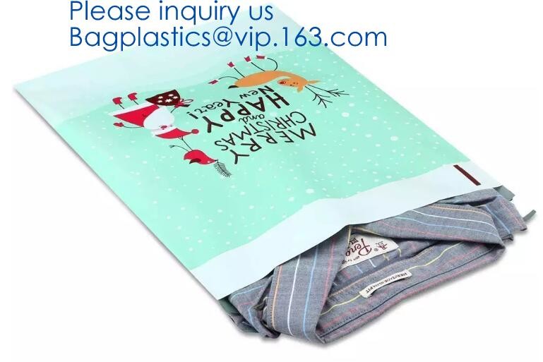 100% Biodegradable compostable plastic express courier custom eco bio mailers mailing bag with die cut handles bagease