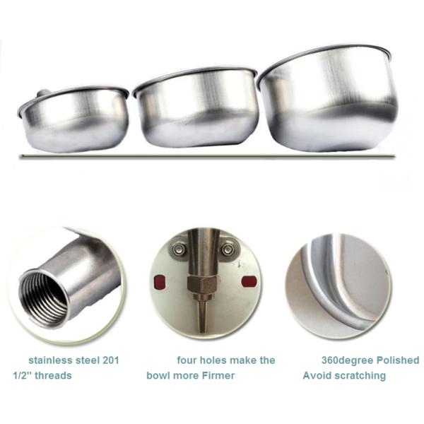 Automatic Poultry Feeding Equipment Round Pig / Cattle Drinking Bowls