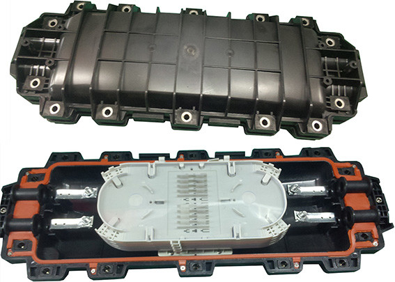 Waterproof Plastic Fiber Optic Splice Closure Inline Type PC 192 Cores