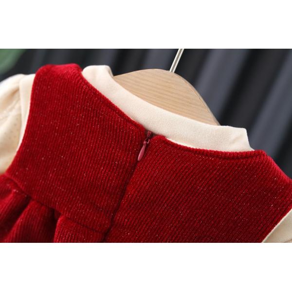 110cm 12kg Corduroy Children'S Dress Clothing White Shirt Long Sleeve With Bowknot
