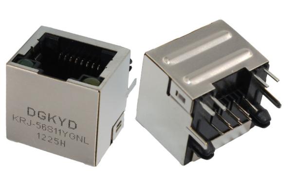 Quality Single Port RJ45 shielded jack without transformer,10/100/1000BASE 8p8c connector for sale