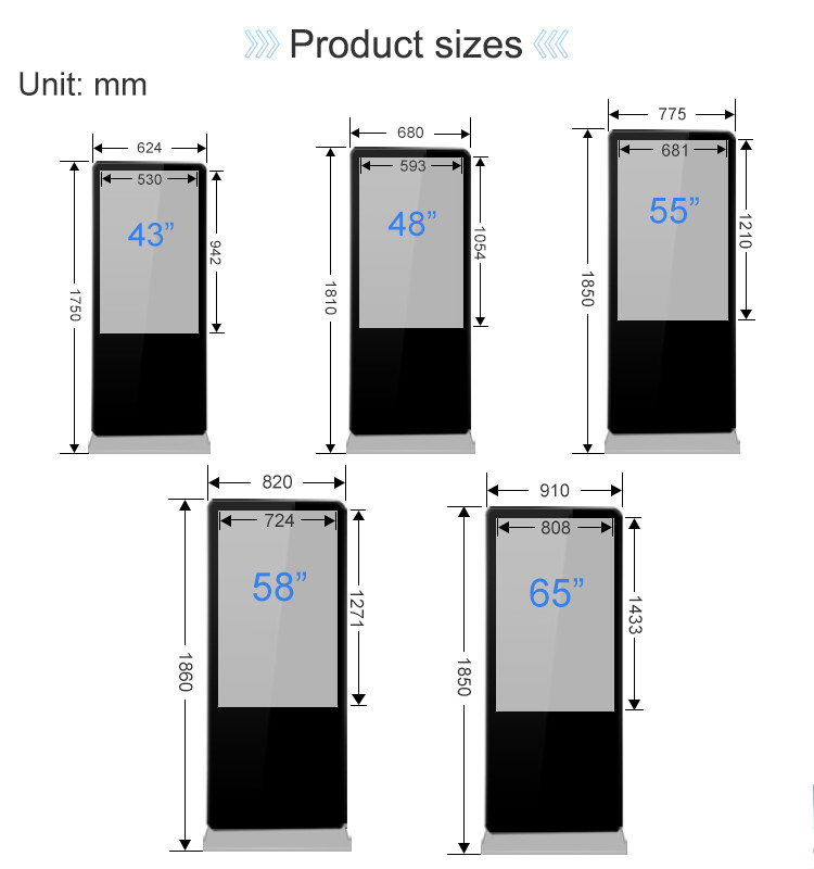 Intelligent LCD Advertising Player , Standalone Digital Signage Display