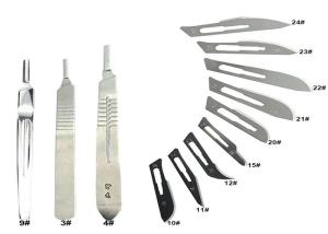China Surgical Derma Planing Kit 3 Handles Scalpel Blade For Face wholesale